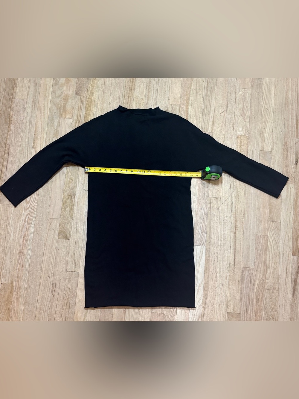 Frank & Eileen IZZIE Sweatshirt Party Dress, Black 100% Cotton Raw Hem, Medium M - Picture 7 of 9